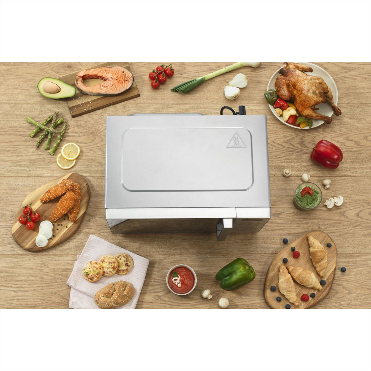 Hisense Kombi-Mikrowelle H20MOMS4HG – 20 l, Grill & Keramikboden, 700 W – Silber