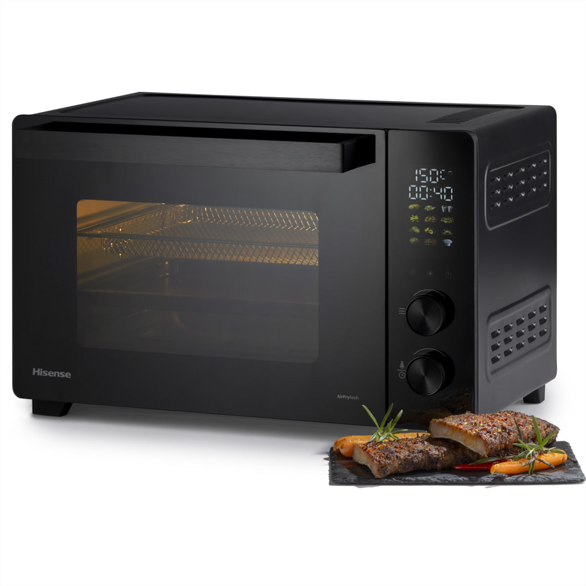 Hisense Mini Ofen HOM30AF – 30 l, 1800 W, Schwarz