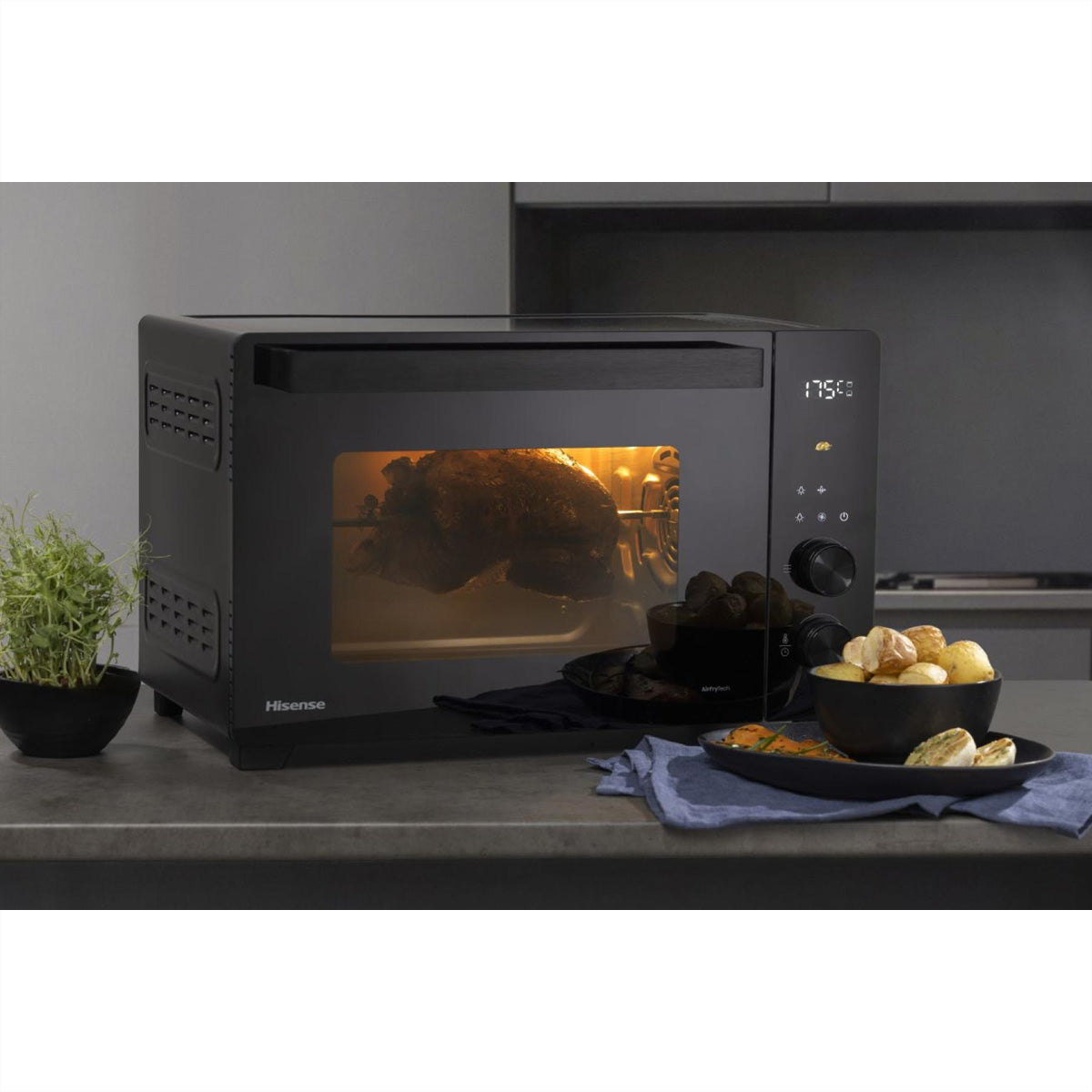 Hisense Mini Ofen HOM30AF – 30 l, 1800 W, Schwarz