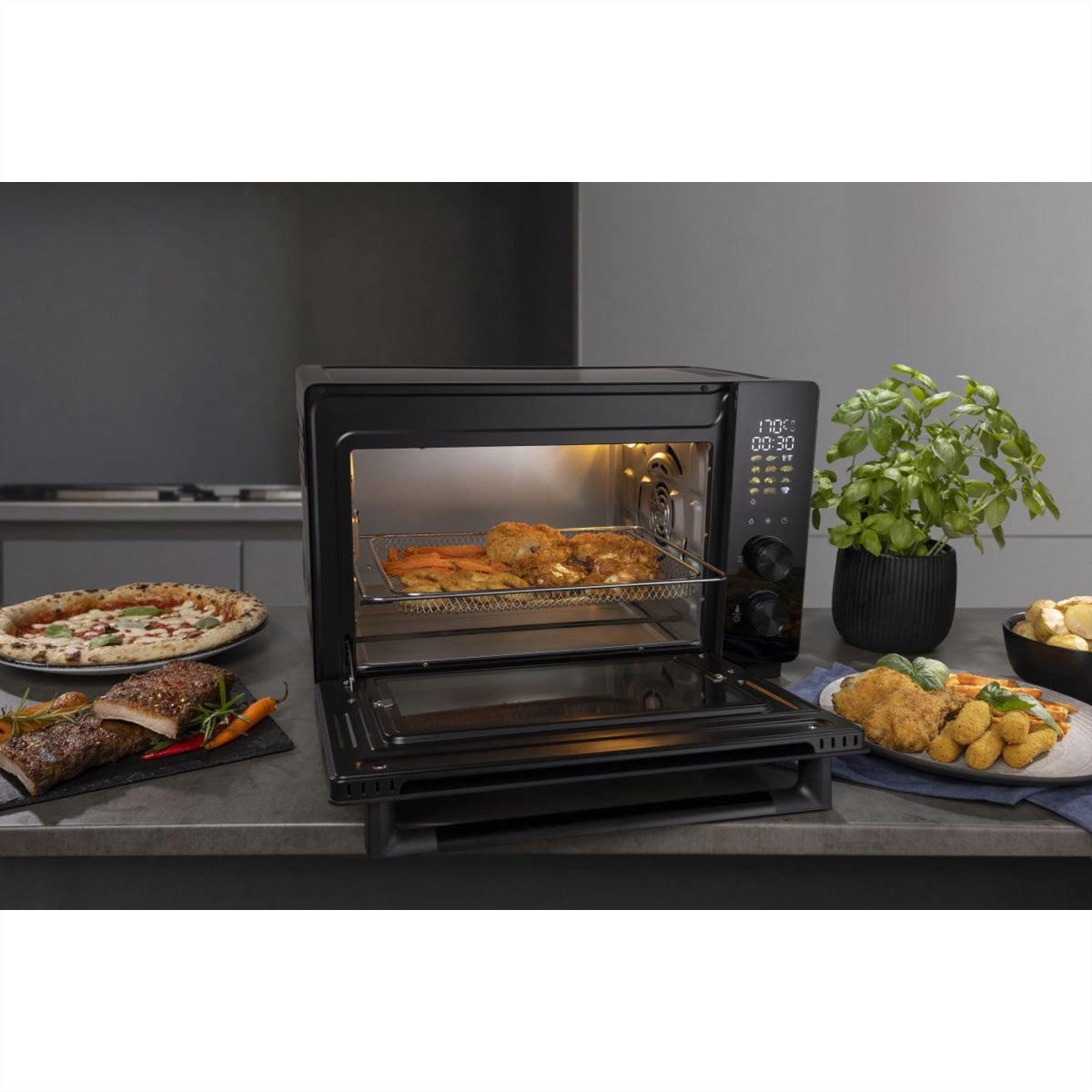 Hisense Mini Ofen HOM30AF – 30 l, 1800 W, Schwarz