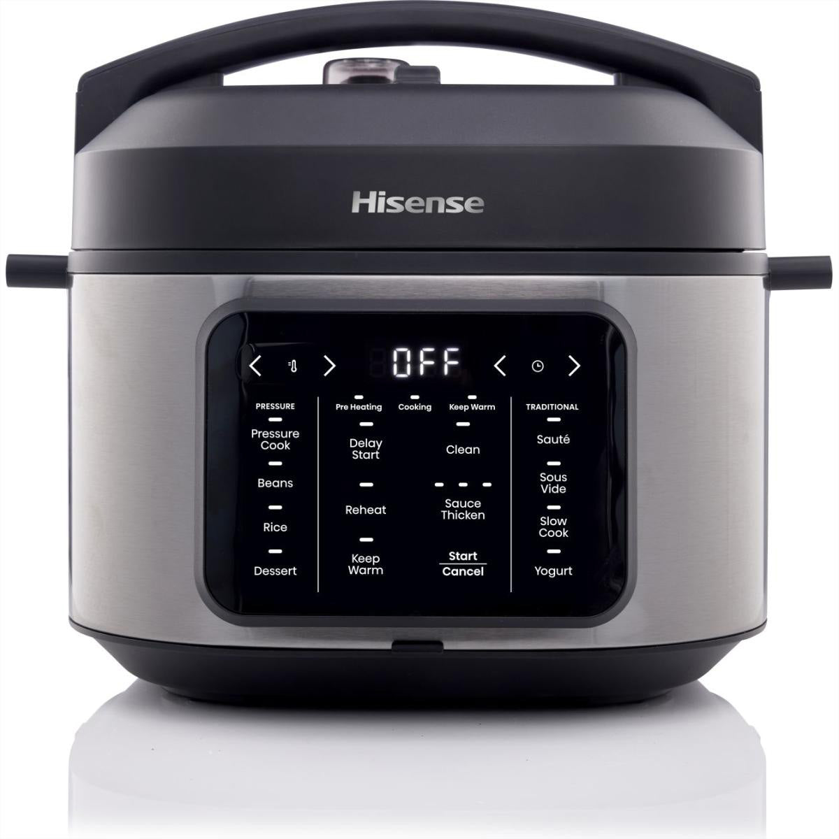 Hisense Reiskocher HMC6SBK – 6 l, 1500 W, Warmhaltefunktion – Schwarz/Edelstahl