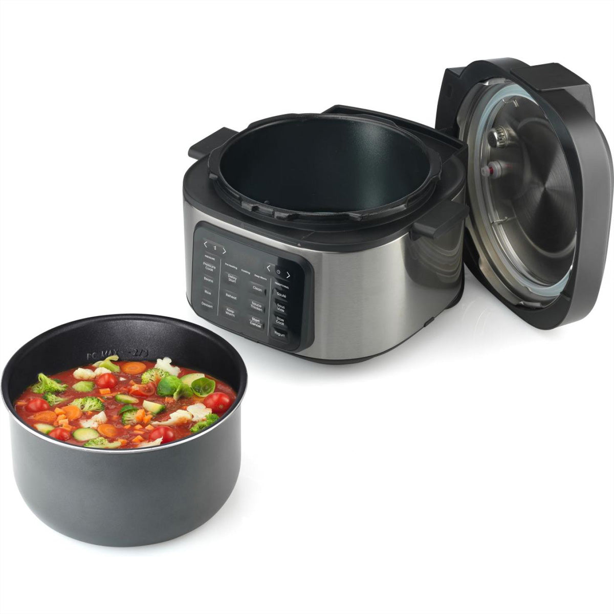 Hisense Reiskocher HMC6SBK – 6 l, 1500 W, Warmhaltefunktion – Schwarz/Edelstahl