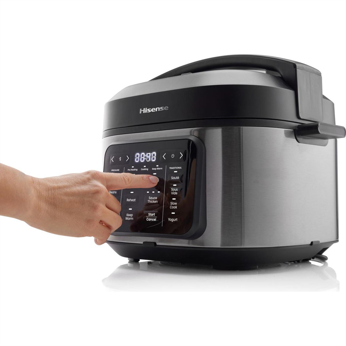 Hisense Reiskocher HMC6SBK – 6 l, 1500 W, Warmhaltefunktion – Schwarz/Edelstahl