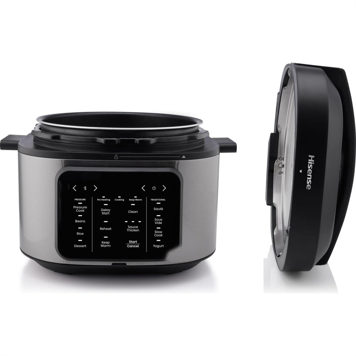 Hisense Reiskocher HMC6SBK – 6 l, 1500 W, Warmhaltefunktion – Schwarz/Edelstahl