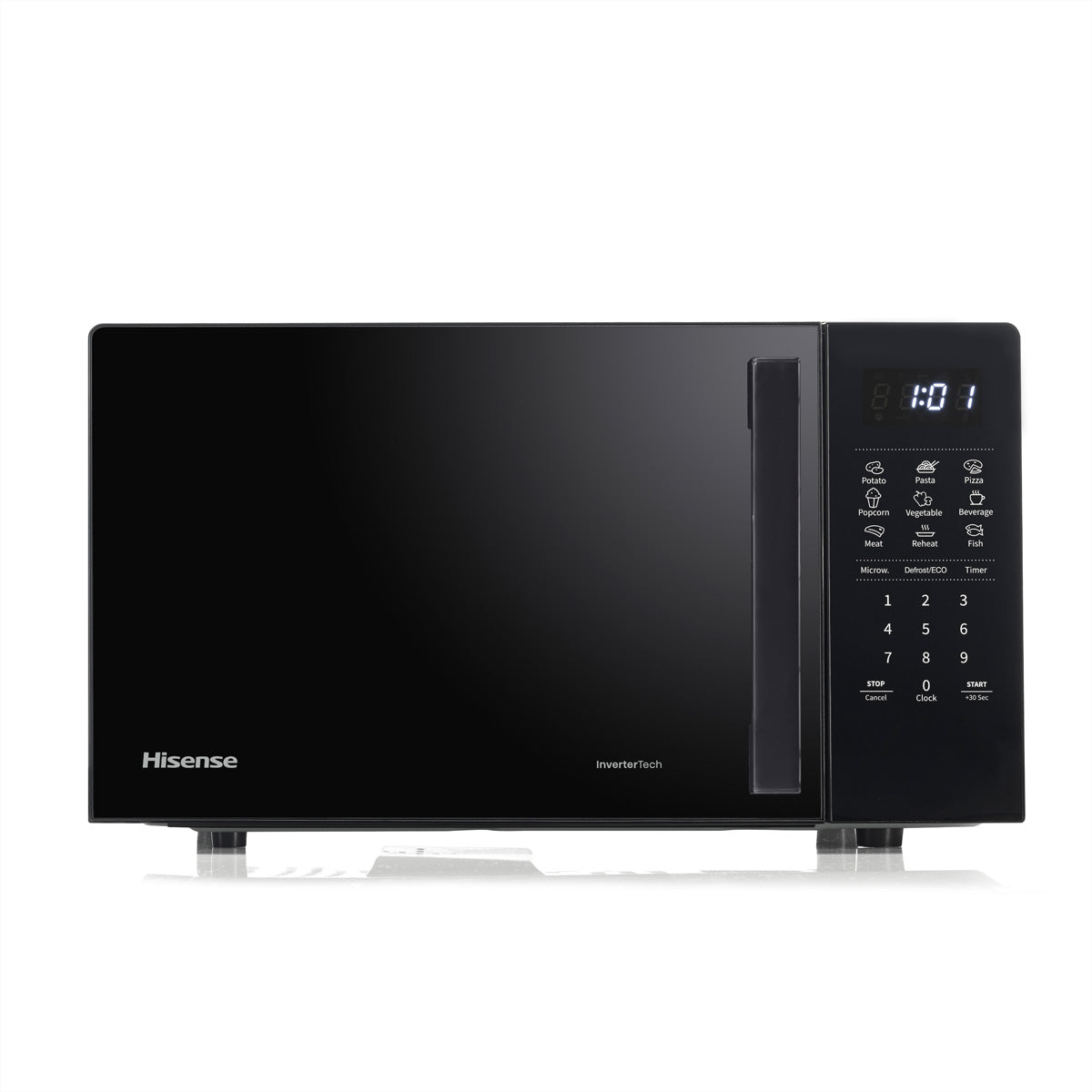 Hisense Solo-Mikrowelle H20MOBS4HI – 20 l, Inverter & Keramikboden, 700 W – schwarz