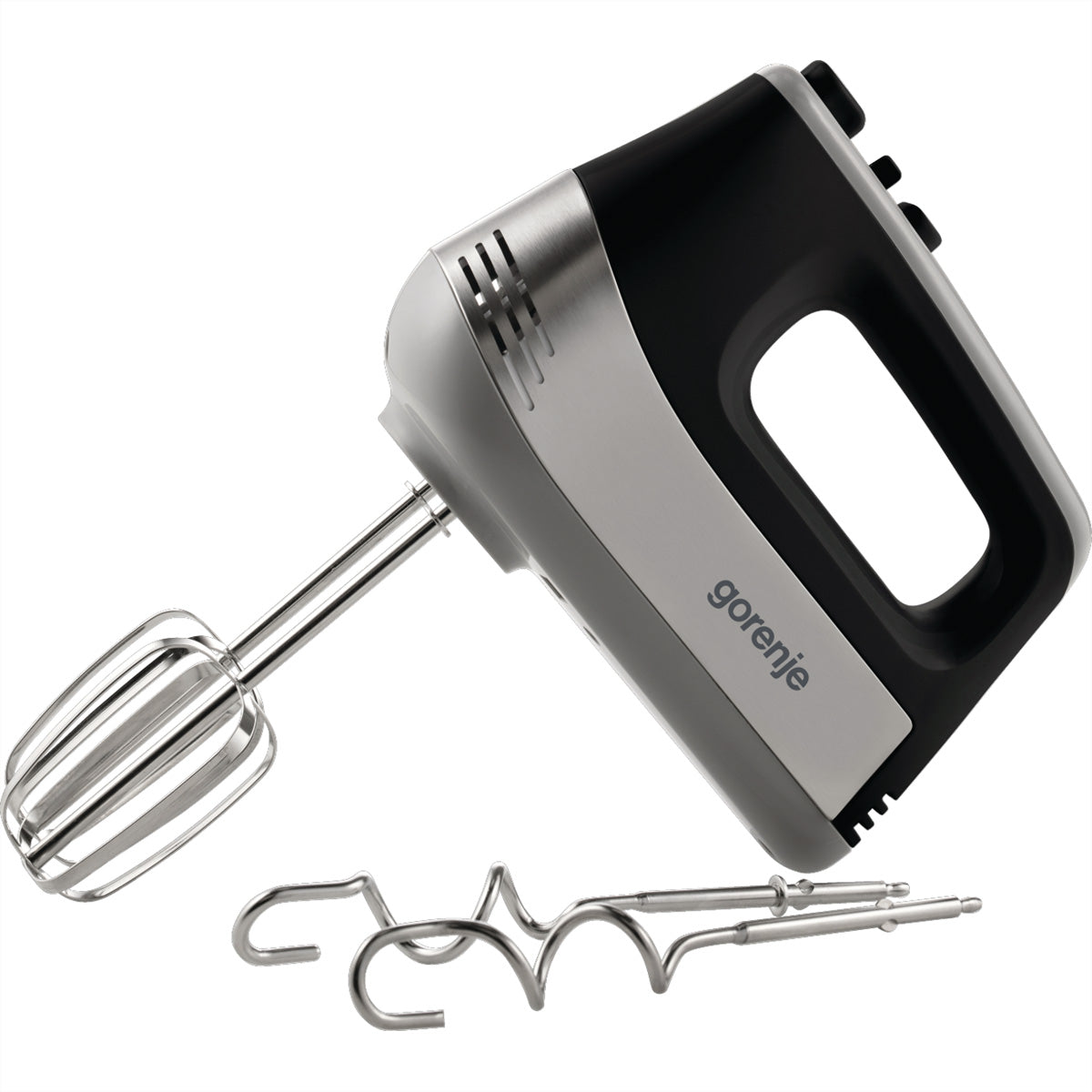 Gorenje Handmixer M500DCBK – 500 W, 5 Stufen, spülmaschinenfest – Schwarz