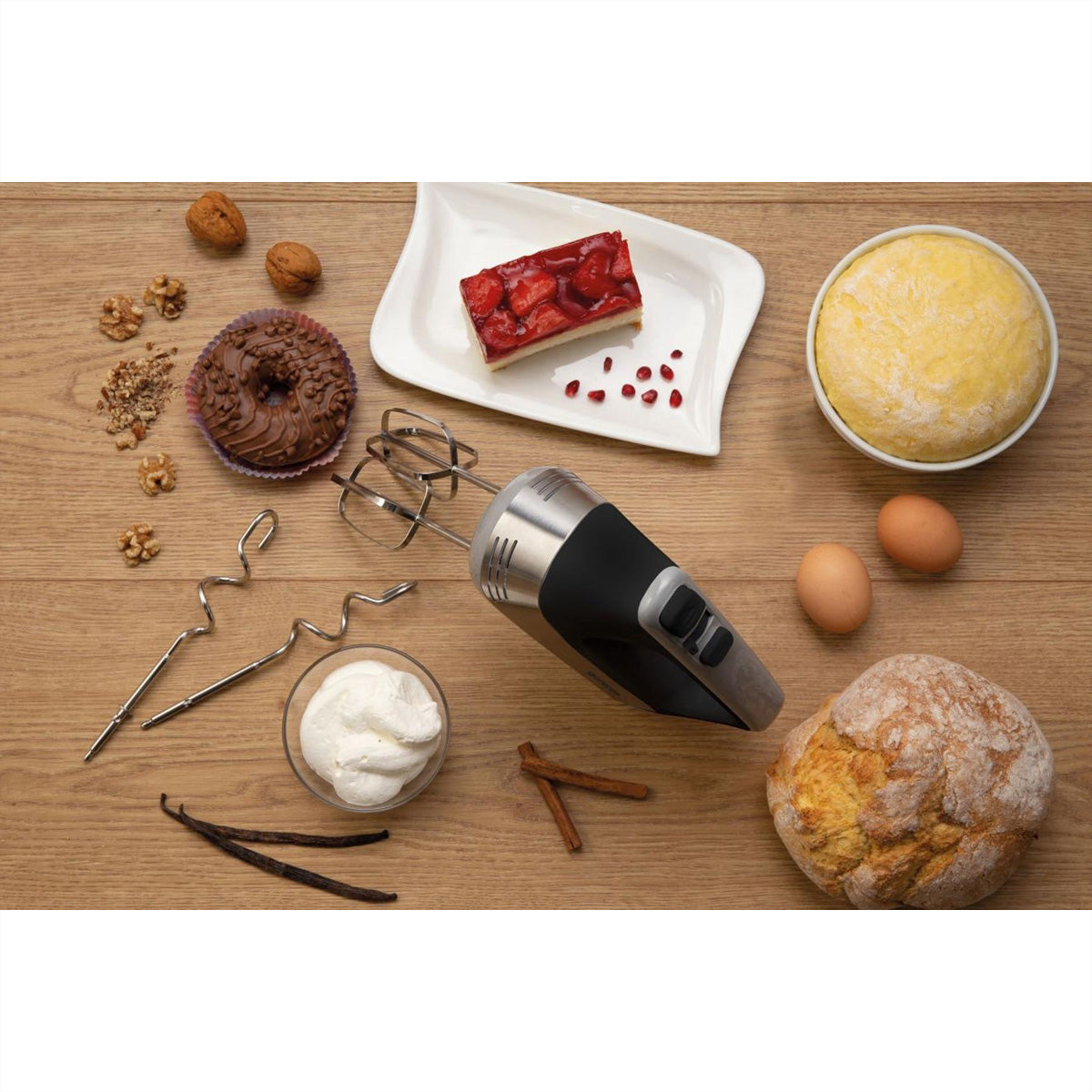 Gorenje Handmixer M500DCBK – 500 W, 5 Stufen, spülmaschinenfest – Schwarz