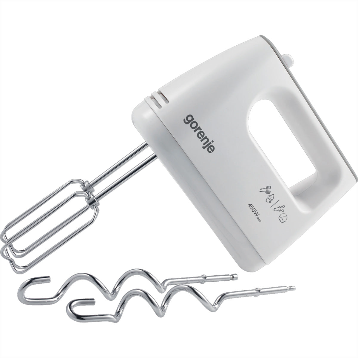 Gorenje Handmixer M420CW – 450 W, 5 Stufen, Turbotaste – Weiss