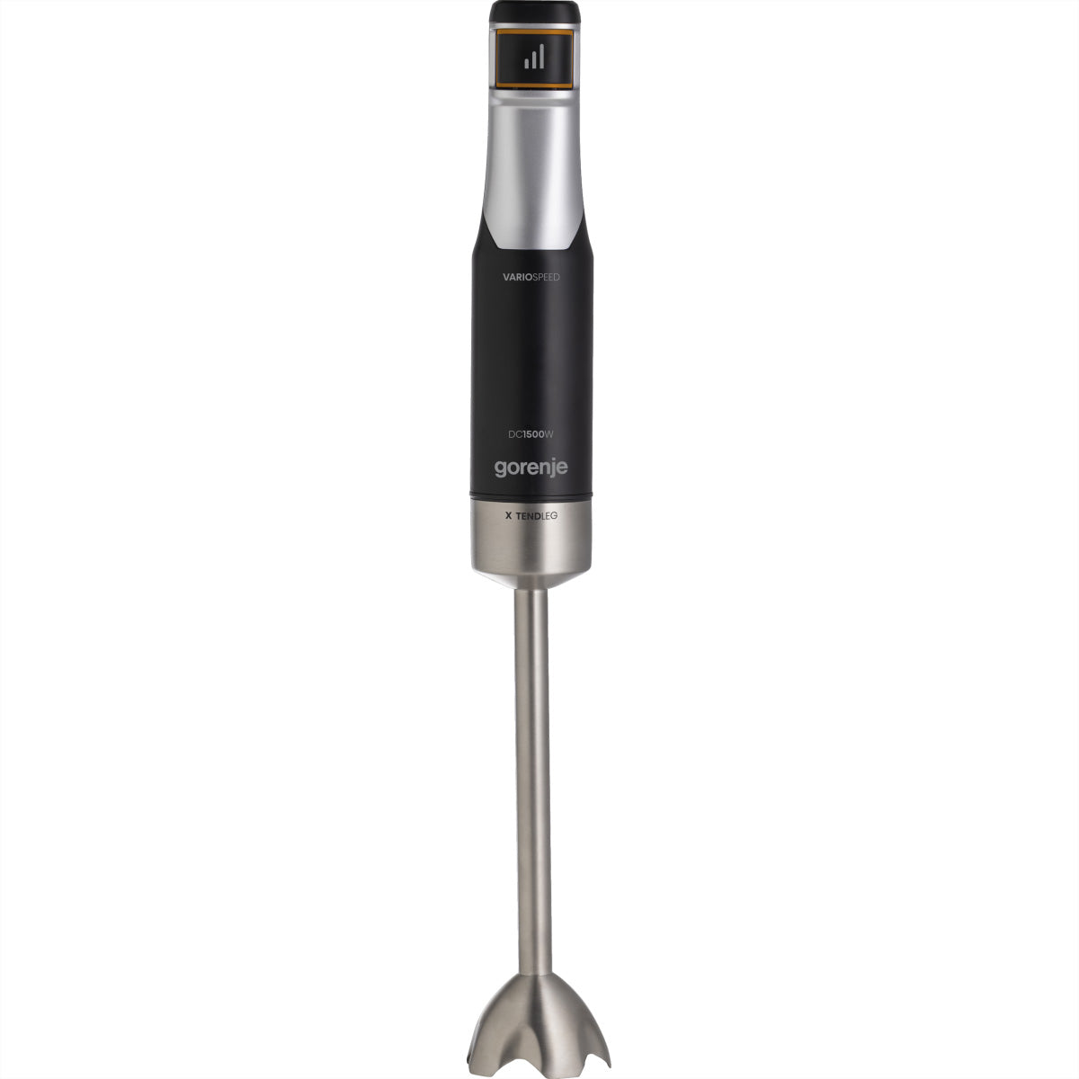 Gorenje Stabmixer HBX1500VX – 1500 W, 0,5 l Zerkleinerer, Schneebesen – schwarz/grau