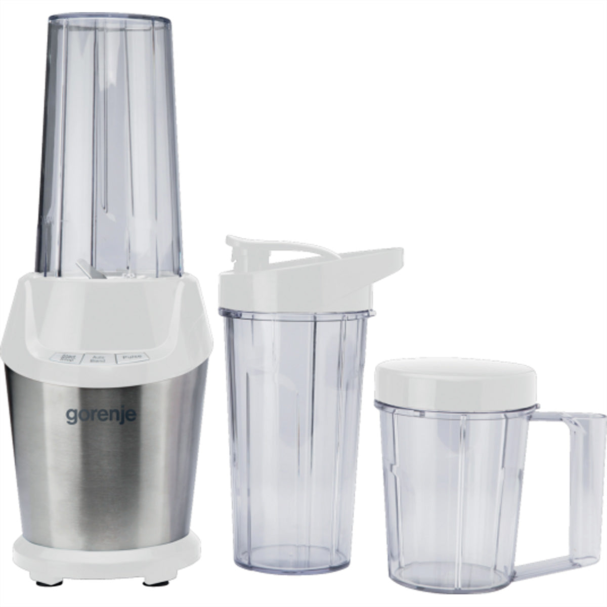 Gorenje Smoothie-Mixer BN1000E – 0,75 l, 1000 W, spülmaschinenfest – weiss/silber