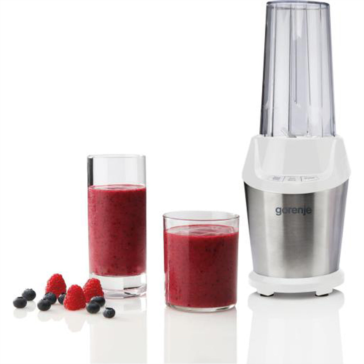Gorenje Smoothie-Mixer BN1000E – 0,75 l, 1000 W, spülmaschinenfest – weiss/silber