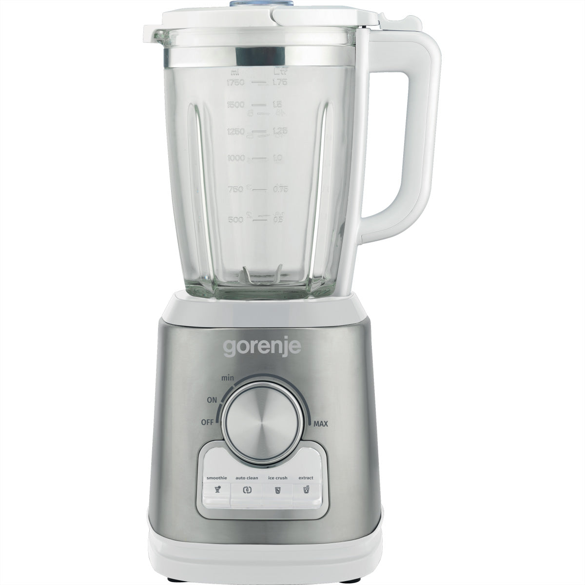 Gorenje Standmixer B1400E – 1,75 l, 1400 W, spülmaschinenfest – weiss/silber