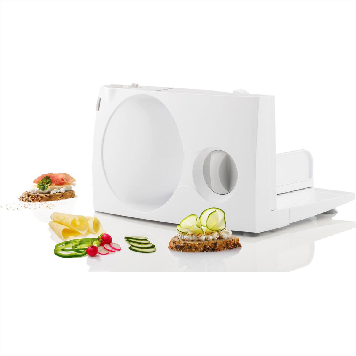 Gorenje Allesschneider R402W – Ø 17 cm, 100 W – weiss/edelstahl