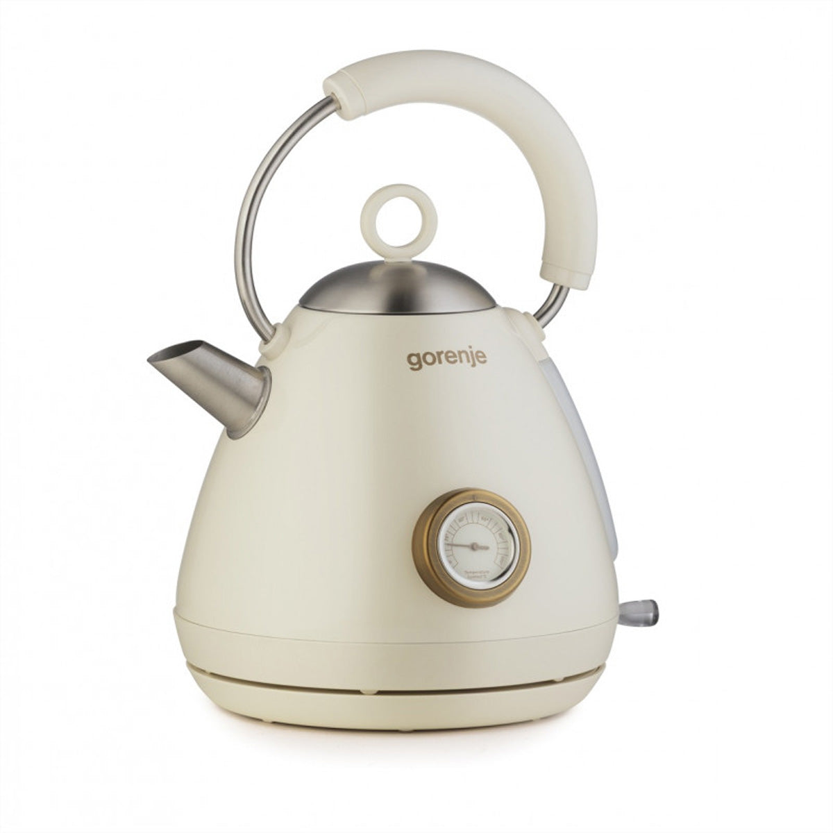 Gorenje Wasserkocher K17CD – 1,7 l, Edelstahl, Beige, 360°-Sockel