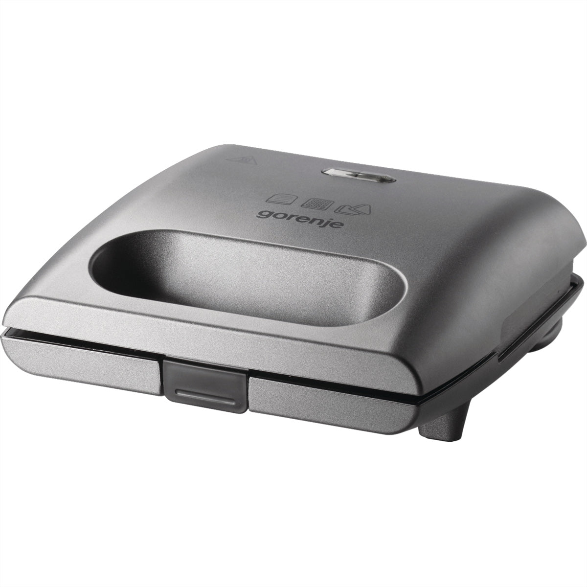 Gorenje Sandwichmaker SM703GCG – 700 W, Abnehmbare Platten & Antihaftbeschichtung – Silber