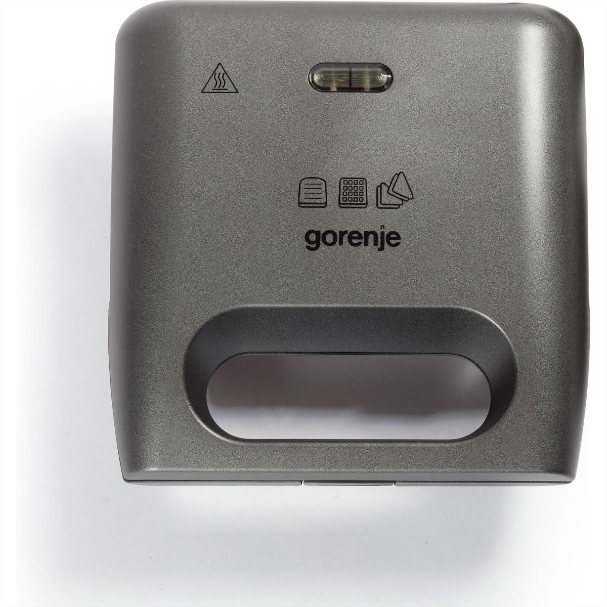 Gorenje Sandwichmaker SM703GCG – 700 W, Abnehmbare Platten & Antihaftbeschichtung – Silber