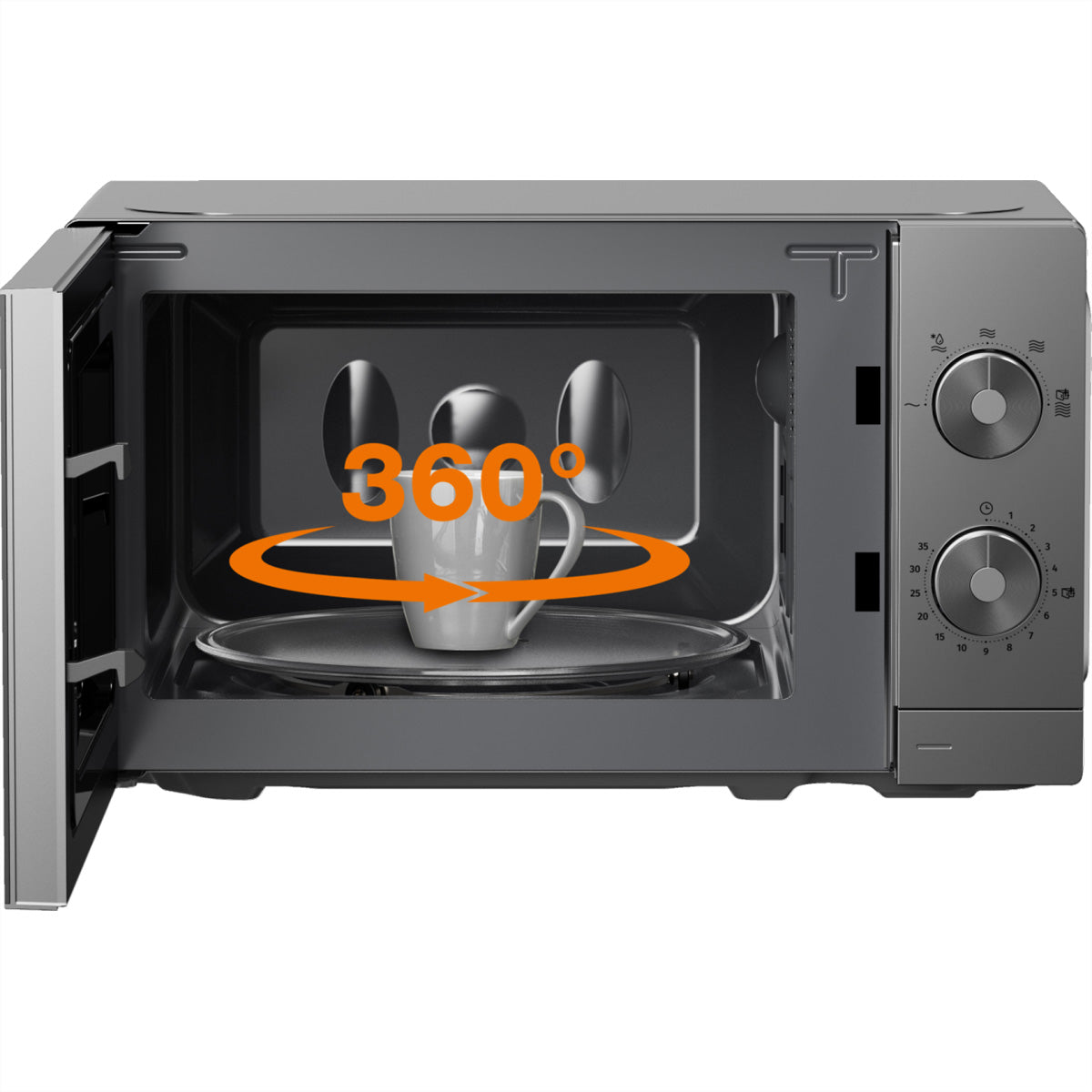 Gorenje Mikrowelle MO20E1T4 – 20 l, 700 W – schwarz/edelstahl