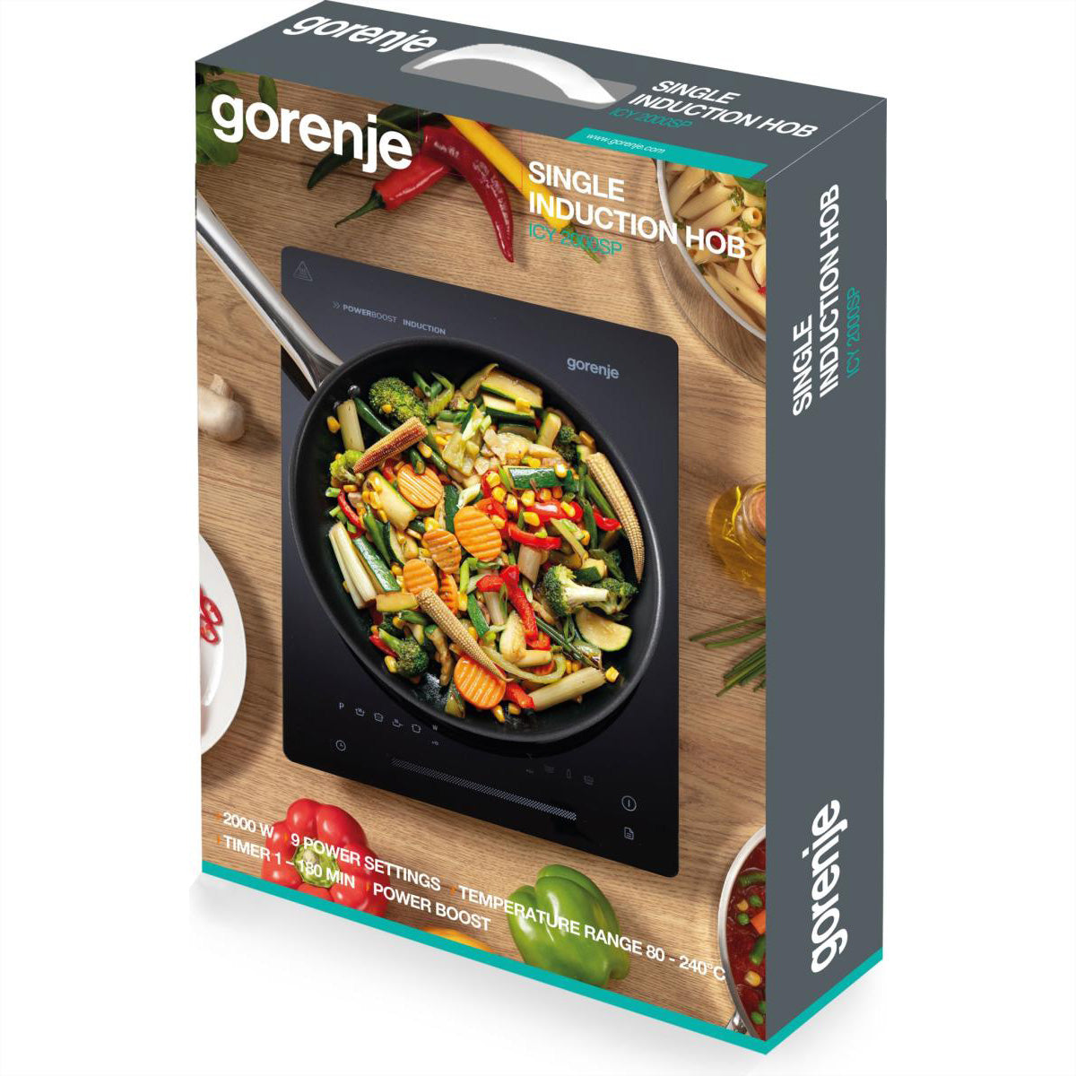 Gorenje Induktionsfeld ICY2000SP – 1 Zone, 2000 W – schwarz