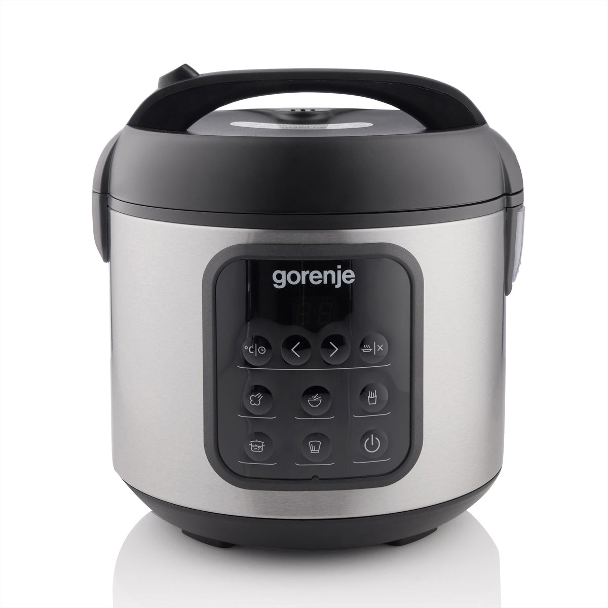 Gorenje Reiskocher MC2SBK – 2 l, 476 W, Warmhaltefunktion – Schwarz/Edelstahl