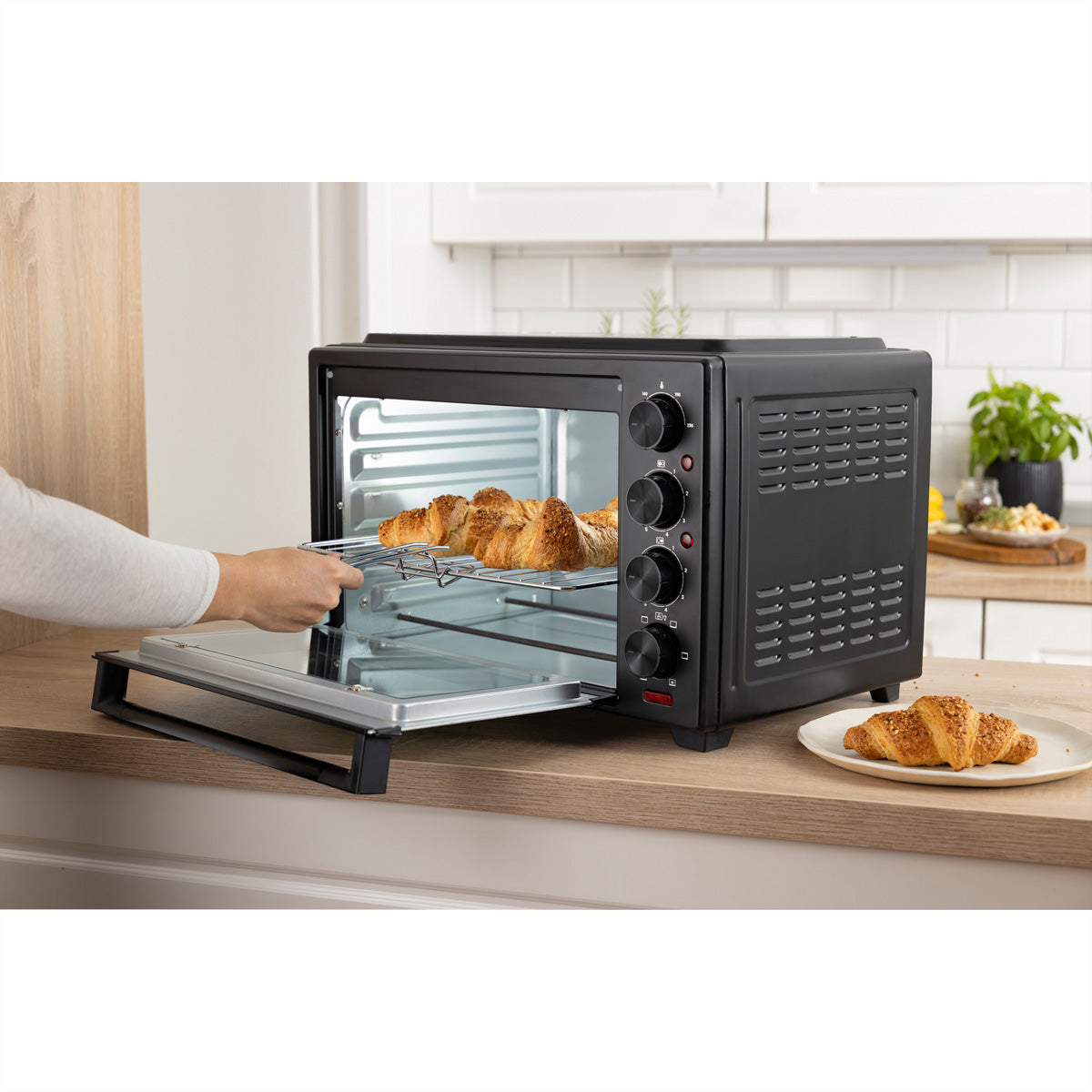 Gorenje Mini Ofen OM38GBC – 38 l, Grill & Heissluft, 3500 W – schwarz