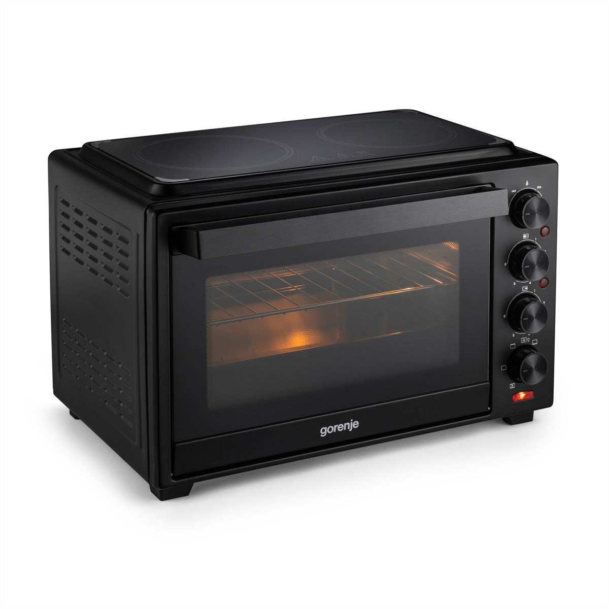 Gorenje Mini Ofen OM38GBC – 38 l, Grill & Heissluft, 3500 W – schwarz
