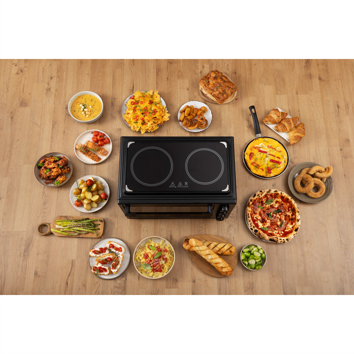 Gorenje Mini Ofen OM38GBC – 38 l, Grill & Heissluft, 3500 W – schwarz