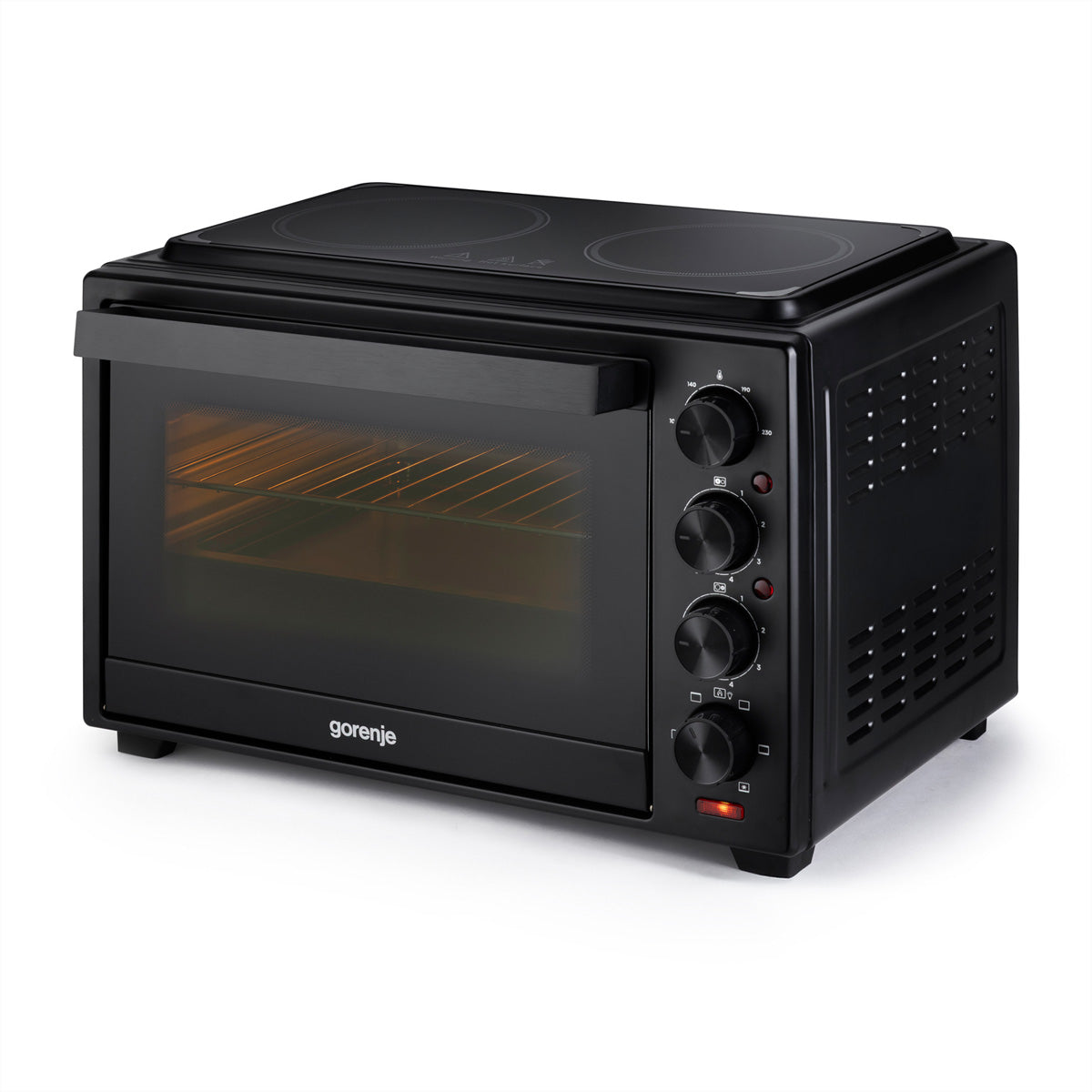 Gorenje Mini Ofen OM38GBC – 38 l, Grill & Heissluft, 3500 W – schwarz