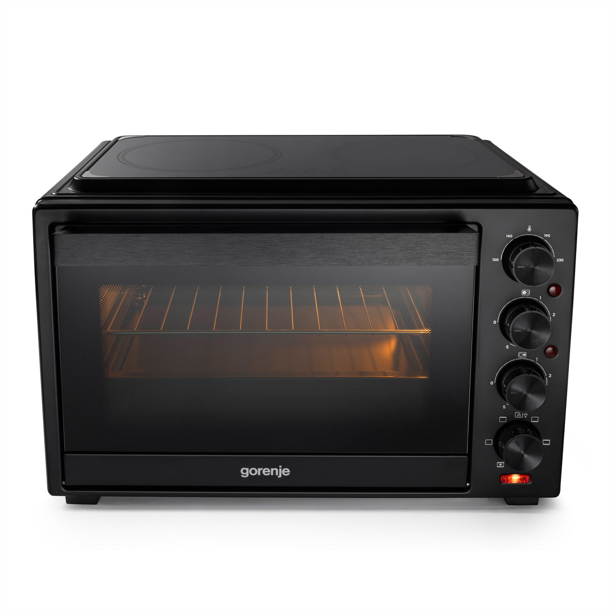 Gorenje Mini Ofen OM38GBC – 38 l, Grill & Heissluft, 3500 W – schwarz