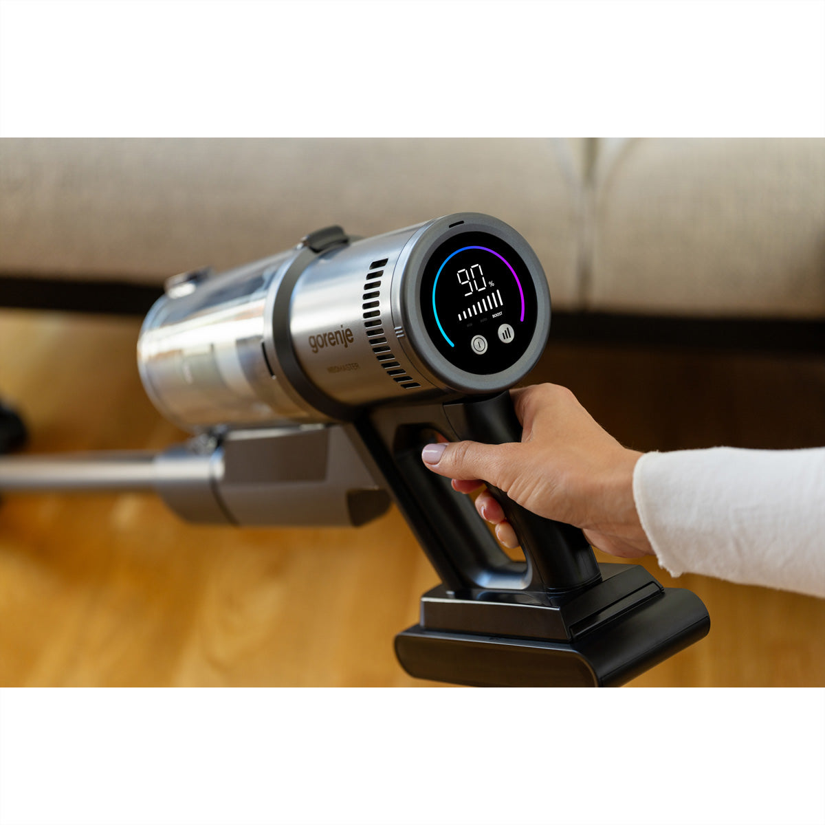 Gorenje Kabelloser Staubsauger SVC296449NMBL NEOMASTER, 2-in-1 – 60 Min., 190 AW, Behälter 0,6 l