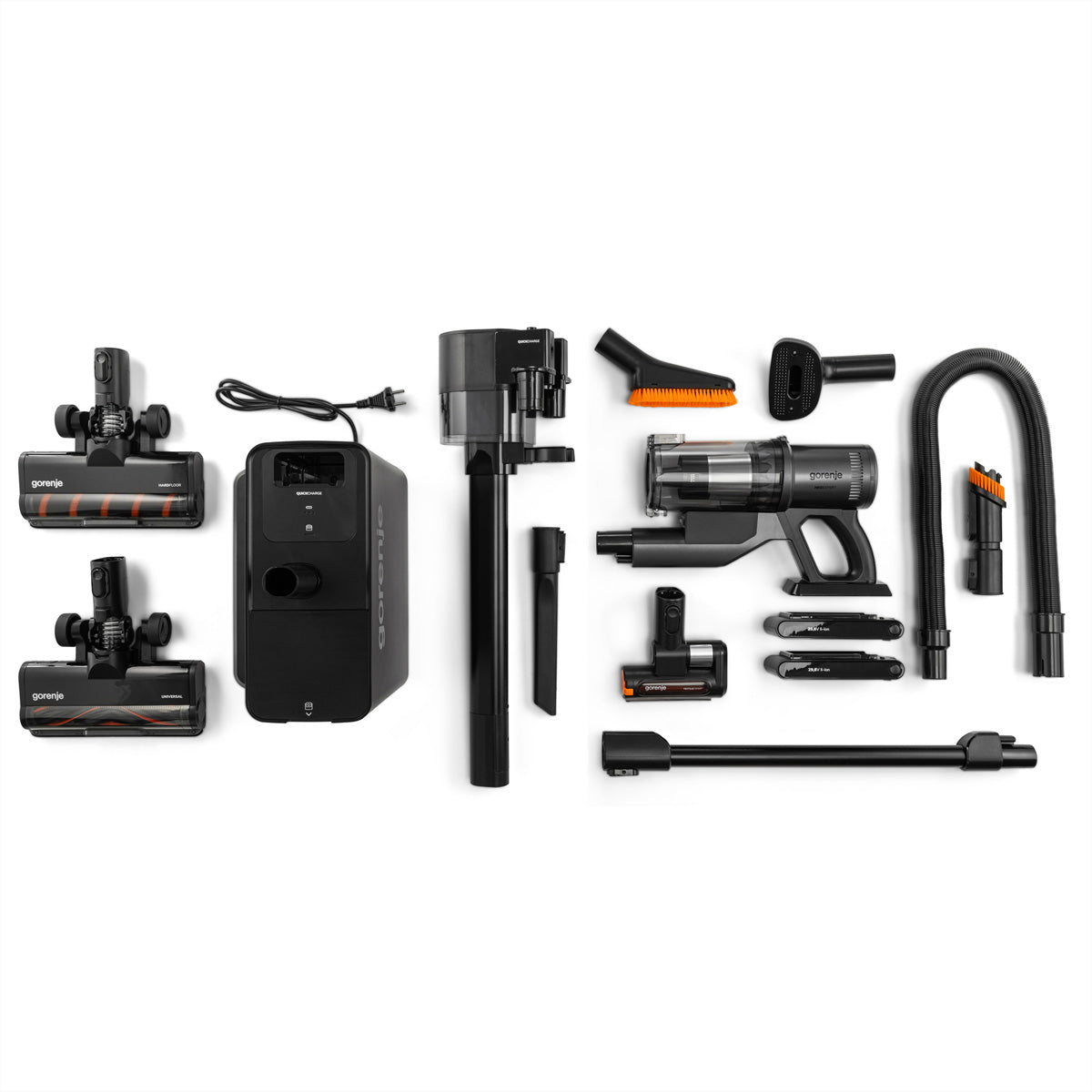 Gorenje Kabelloser Staubsauger NEOEXPERT SVC296749NEBL, mit Absaugstation, 2-in-1 – 60 min, 190 AW, Behälter 0,6 l