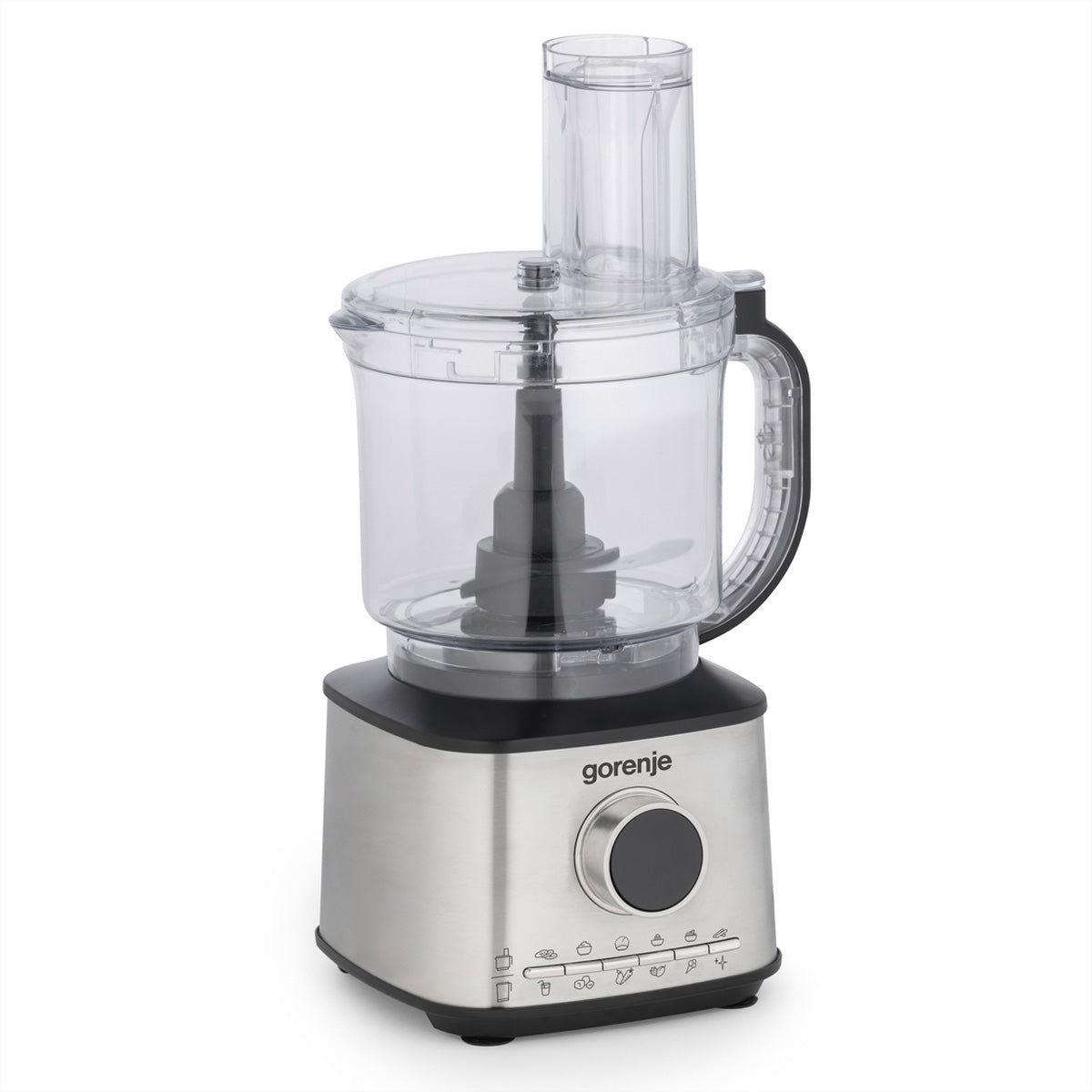 Gorenje Kompakte Küchenmaschine SBR1500E – 2 l Schüssel, 1,75 l Mixer, 1500 W – Weiss/Edelstahl