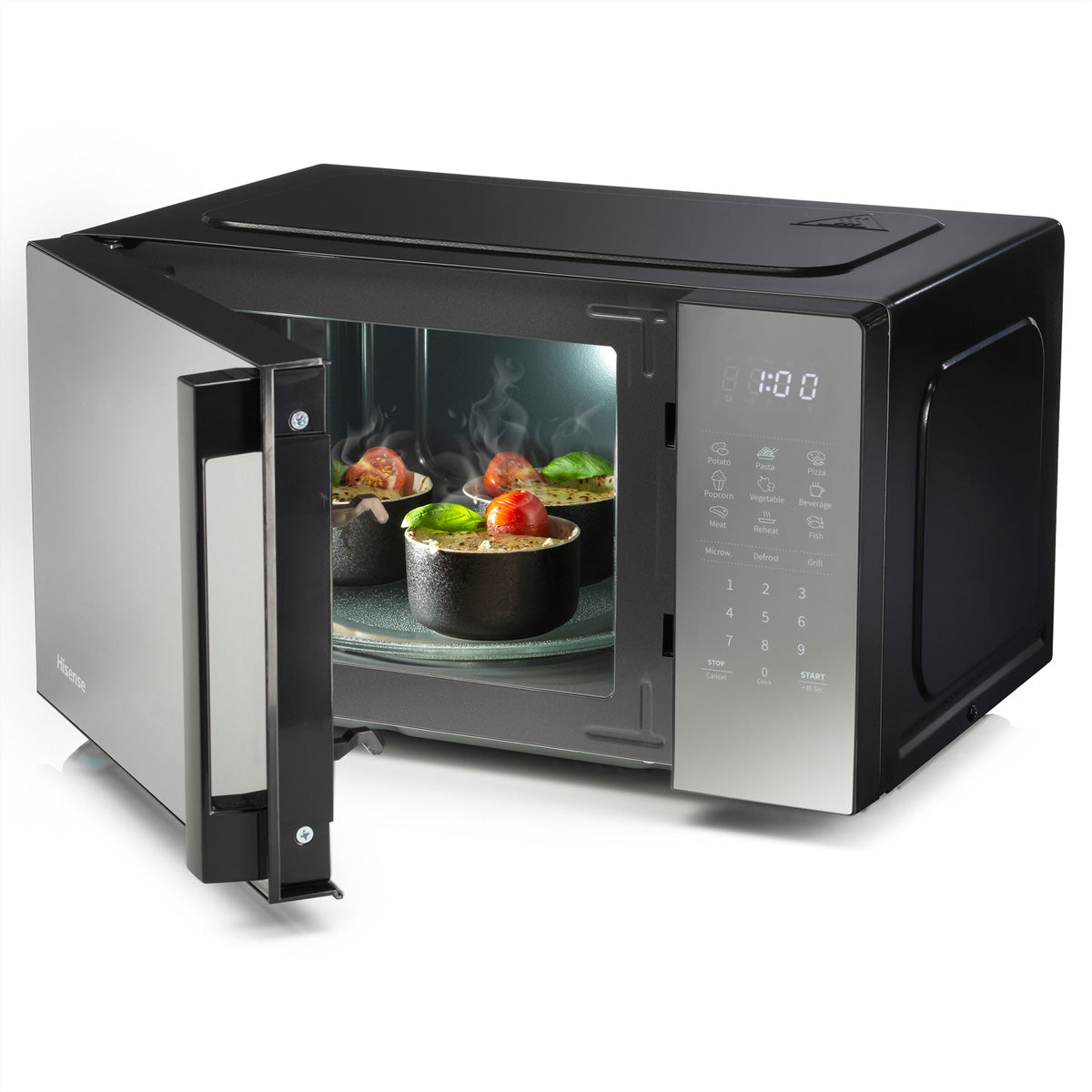 Hisense Grill Mikrowelle H20MOMBS4HGCH – 20 l, Grill, 700 W – Schwarz