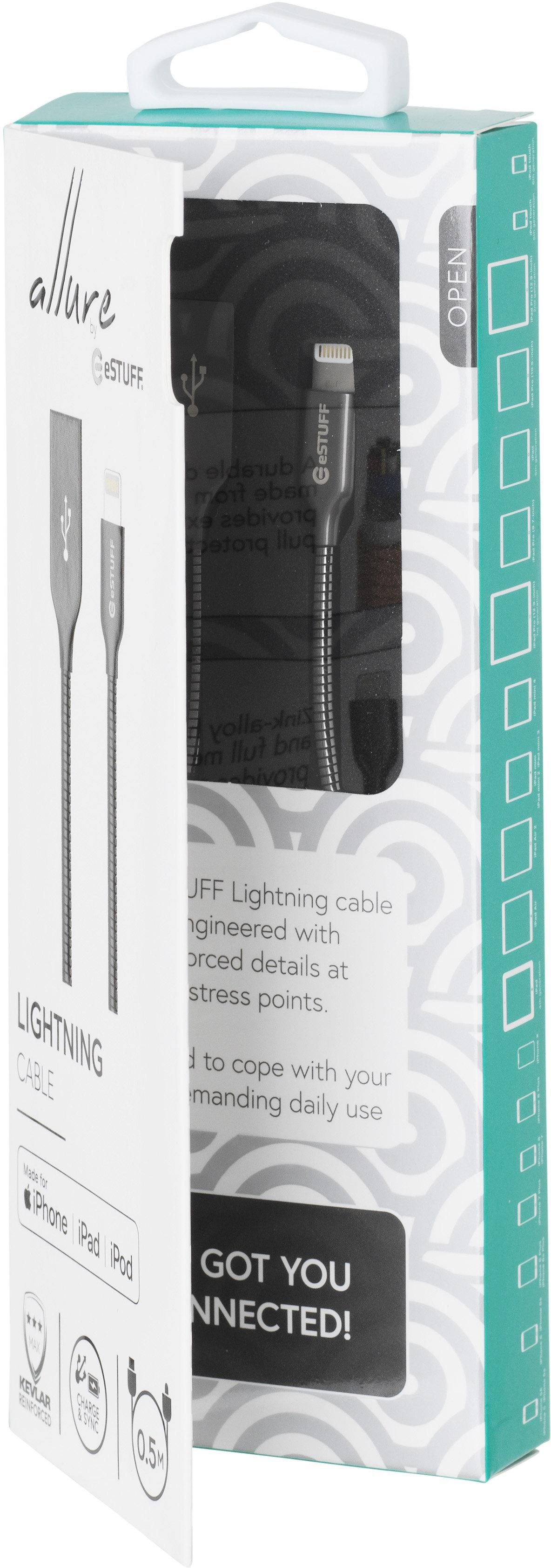 eSTUFF Daten- & Ladekabel – Lightning auf USB‑A 1,5 m, MFi-zertifiziert – für iPhone/iPad