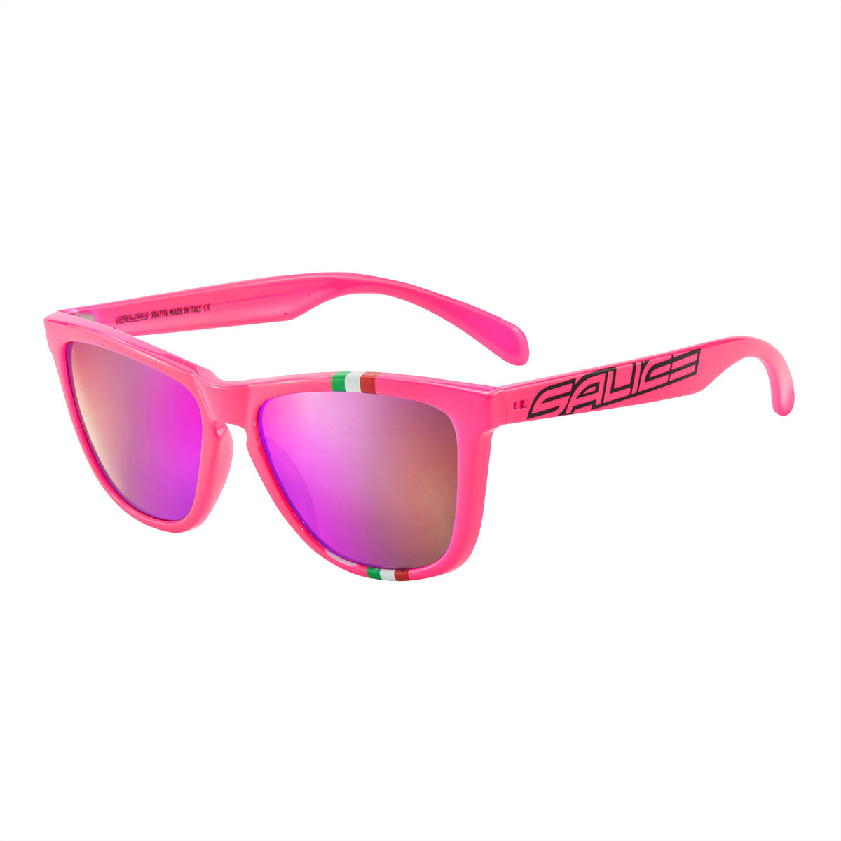 Salice Occhiali Sonnenbrille 3047RW – Violette Gläser, Pinker Rahmen, 100 % UV-Schutz