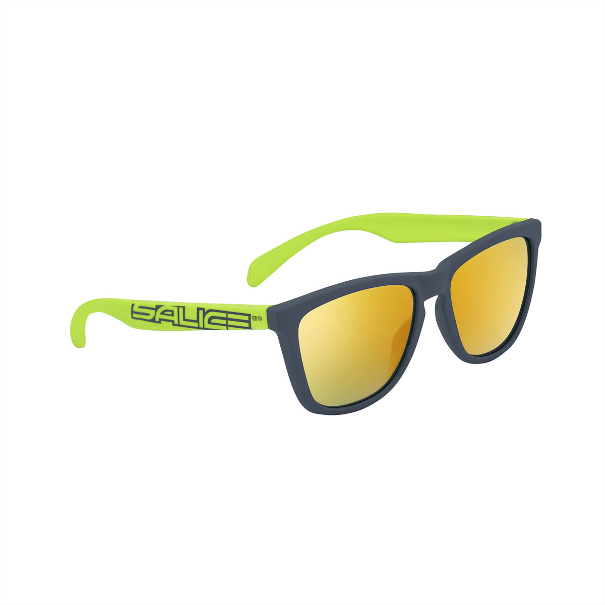 Salice Occhiali Schutzbrille – Gelbe Gläser, 100 % UV-Schutz, Grüner Rahmen