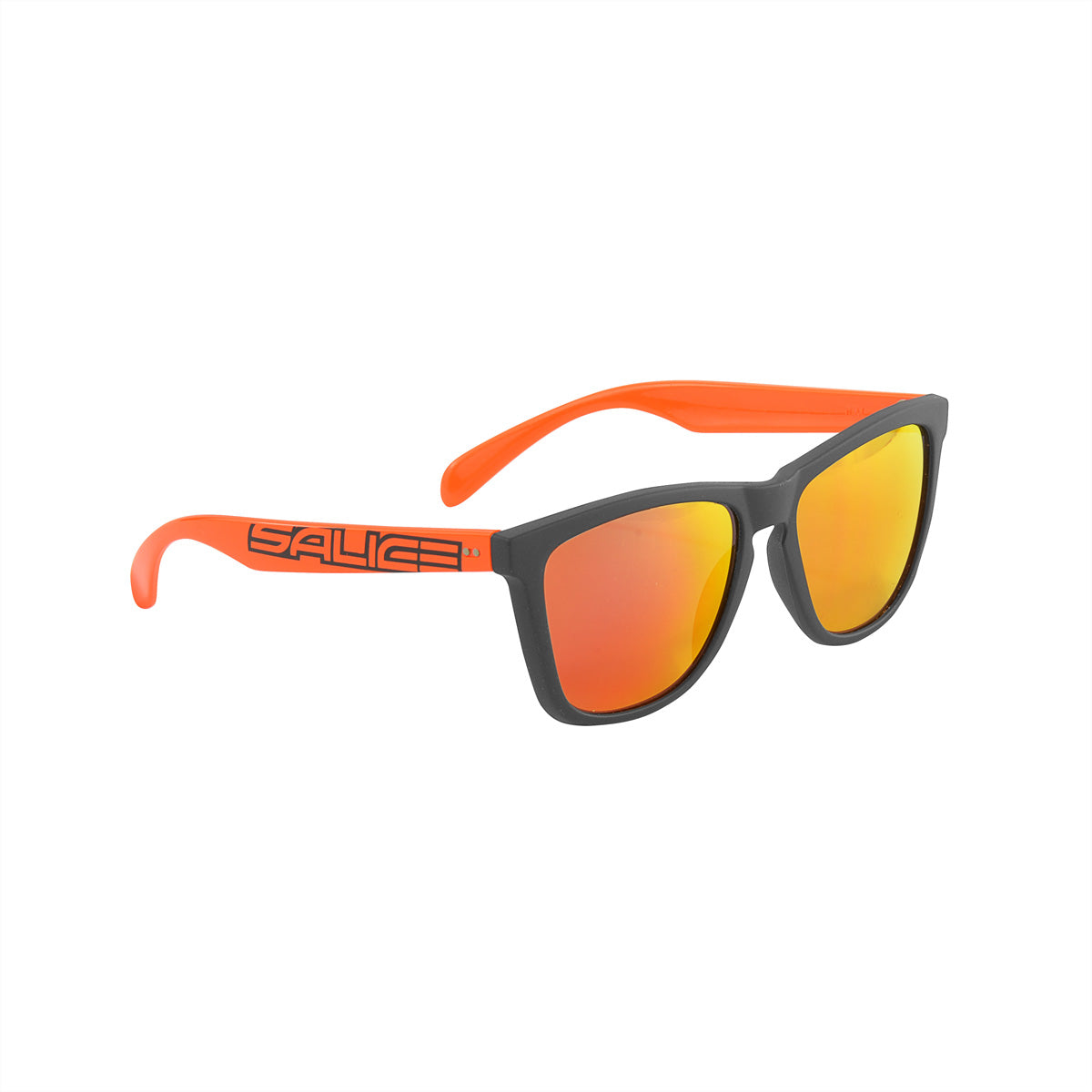 Salice Occhiali Sonnenbrille 3047RW – Rote Gläser, 100 % UV-Schutz, Schwarzer Rahmen