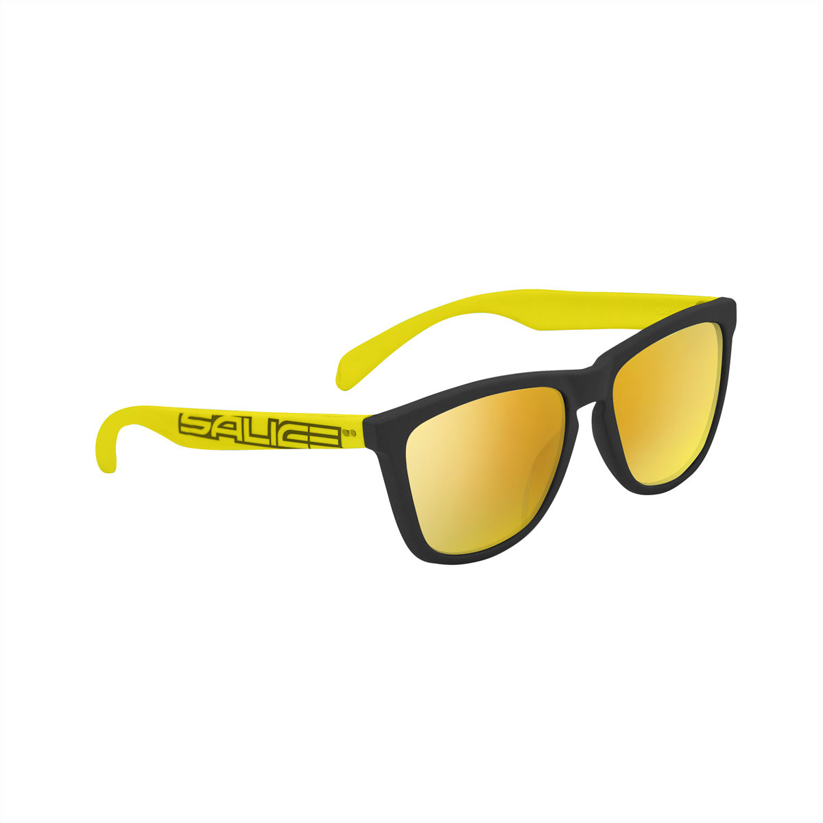 Salice Occhiali Sonnenbrille 3047RW – Gelbe Gläser, 100 % UV-Schutz, Schwarzer Rahmen