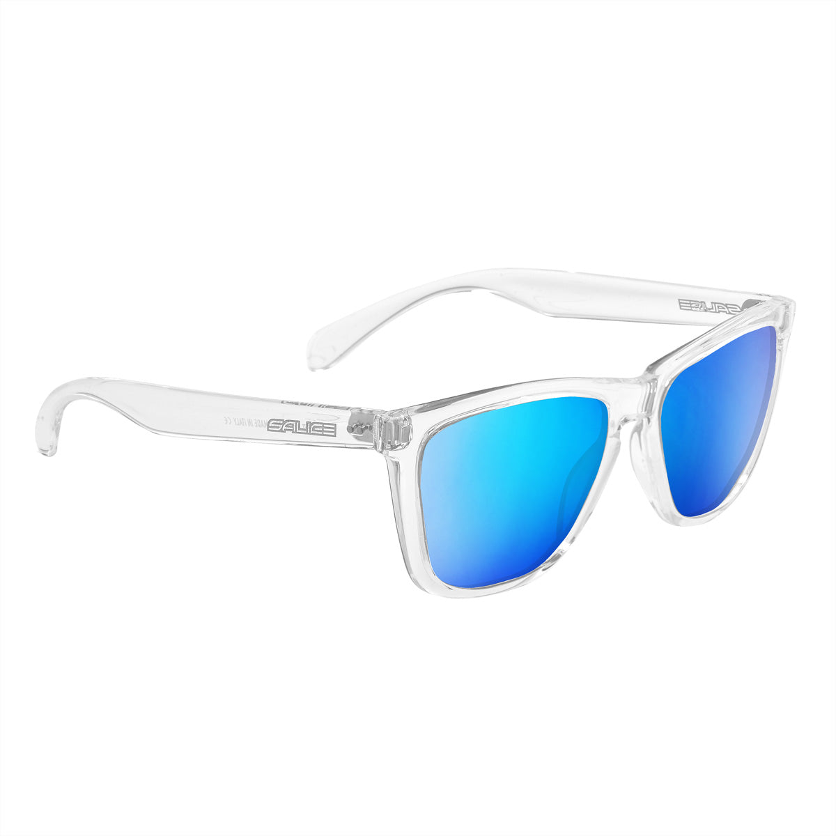 Salice Occhiali Sonnenbrille 3047RW – Blaue Gläser, Transparenter Rahmen, 100 % UV-Schutz
