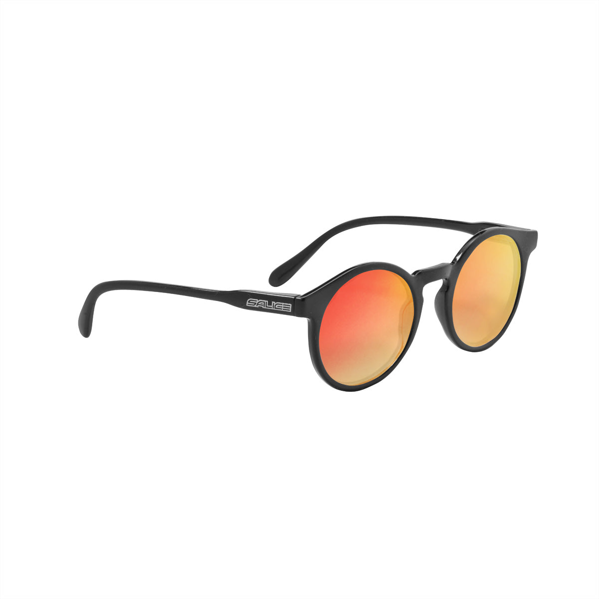 Salice Occhiali Sonnenbrille 38RW – Rote Gläser, Schwarzer Rahmen, 100 % UV-Schutz
