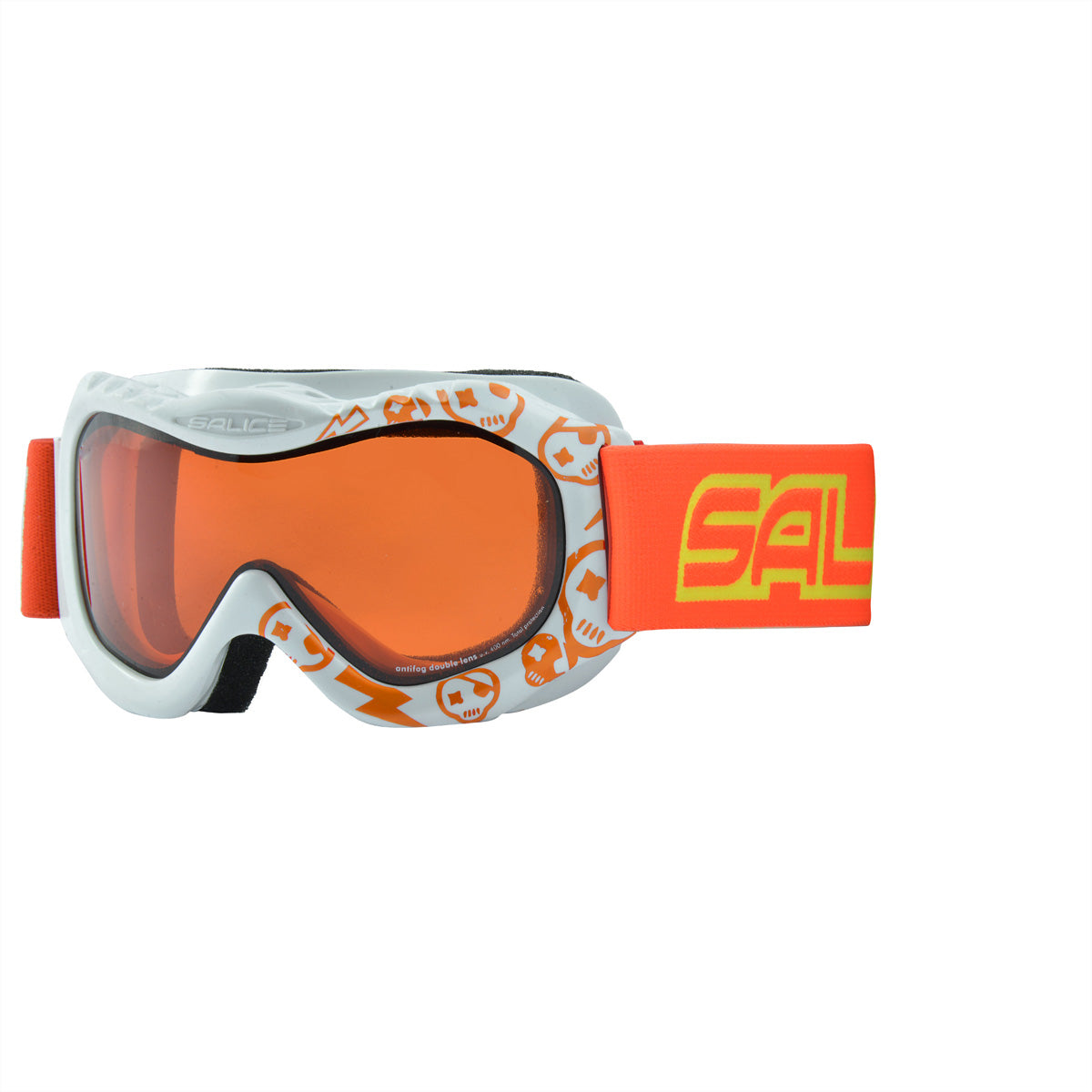 Salice Occhiali Skibrille – Orange Gläser, Antibeschlag, 100 % UV-Schutz