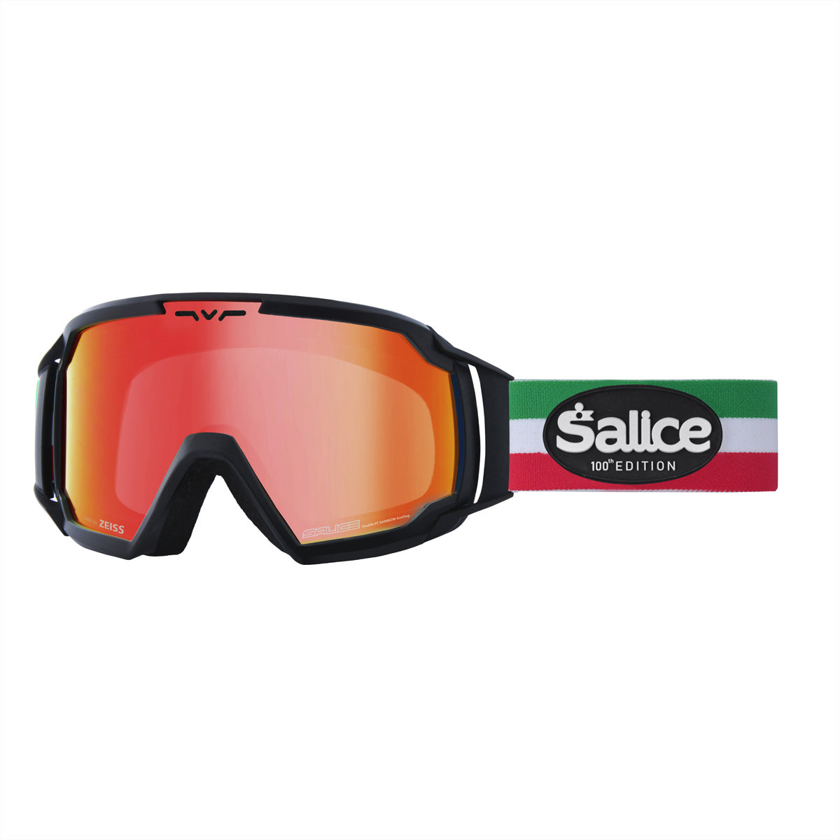 Salice Occhiali Schutzbrille 618ITAED – Rote Gläser, Antibeschlag, 100 % UV-Schutz