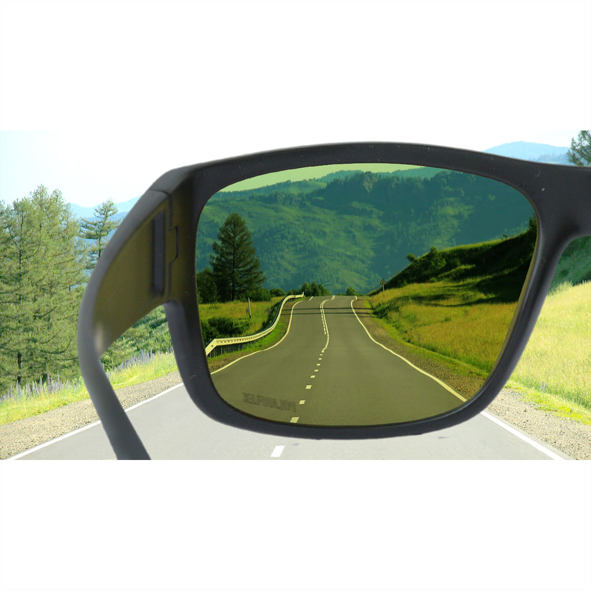 Salice Occhiali Schutzbrille 846DRIVER P Driver – Grüne Gläser, 100 % UV-Schutz, Schwarzer Rahmen