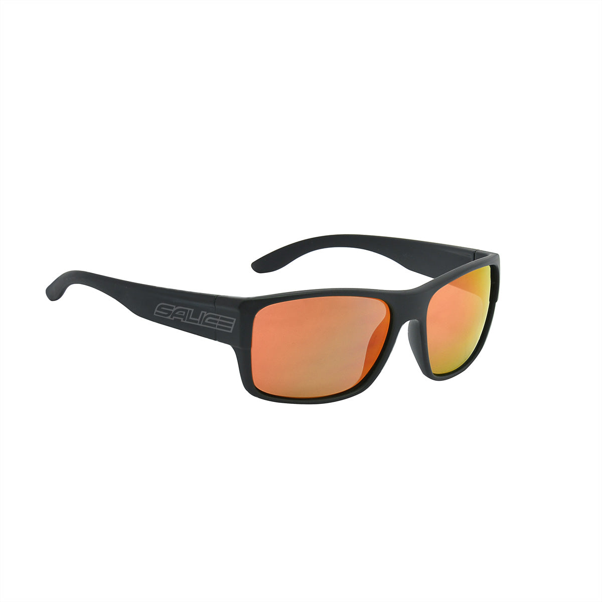 Salice Occhiali Schutzbrille 846RWP – Orange Gläser, 100 % UV-Schutz (UVA/UVB), Schwarzer Rahmen