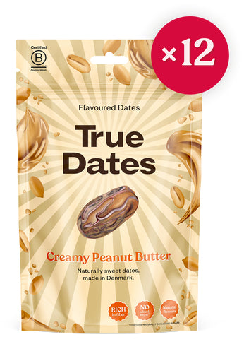 True Gum True Dates Cremige Erdnussbutter – Datteln, vegan – 100 g