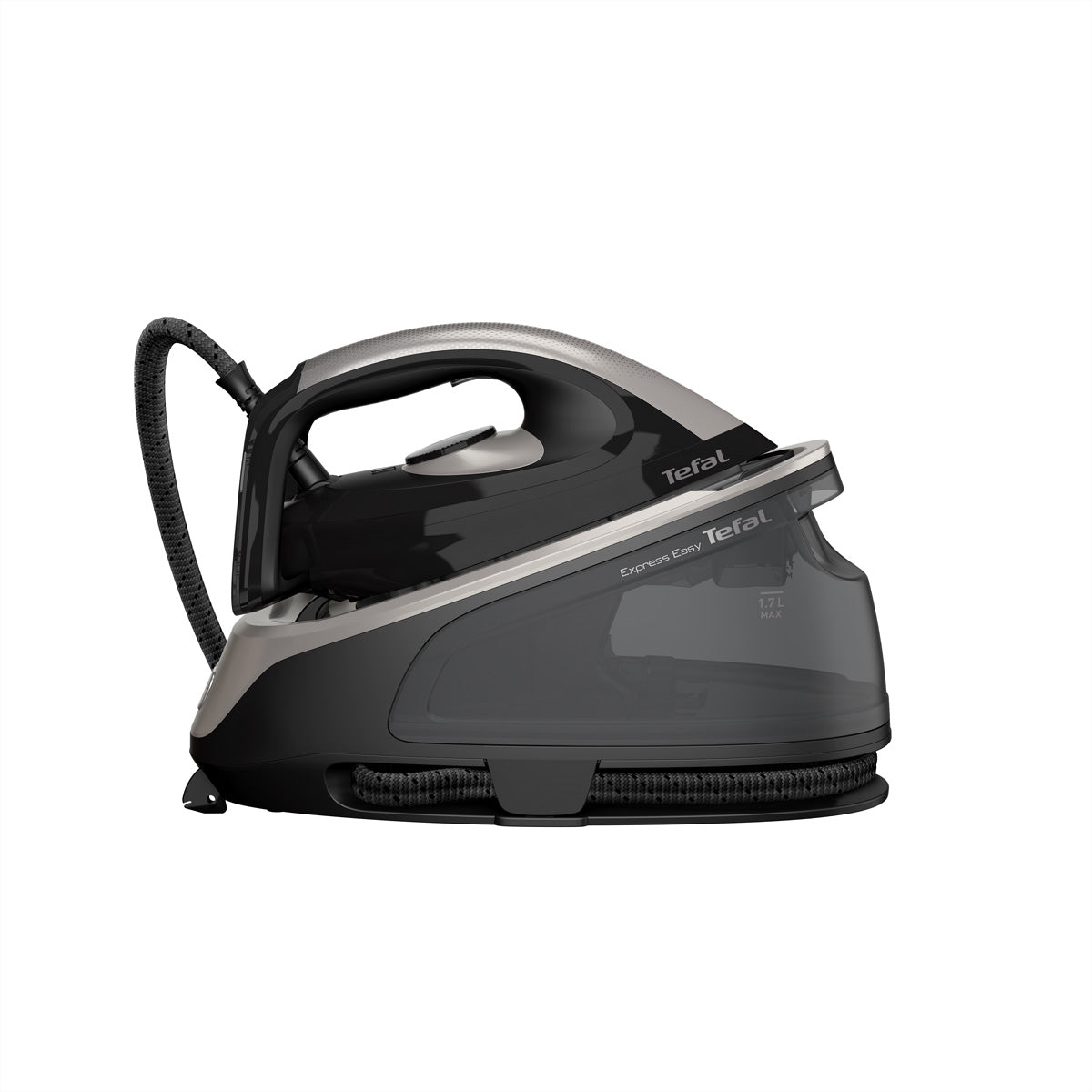 Tefal Dampfbügelstation Express Easy – 1,7 l Wassertank, 2200 W, 6 bar, schwarz/grau