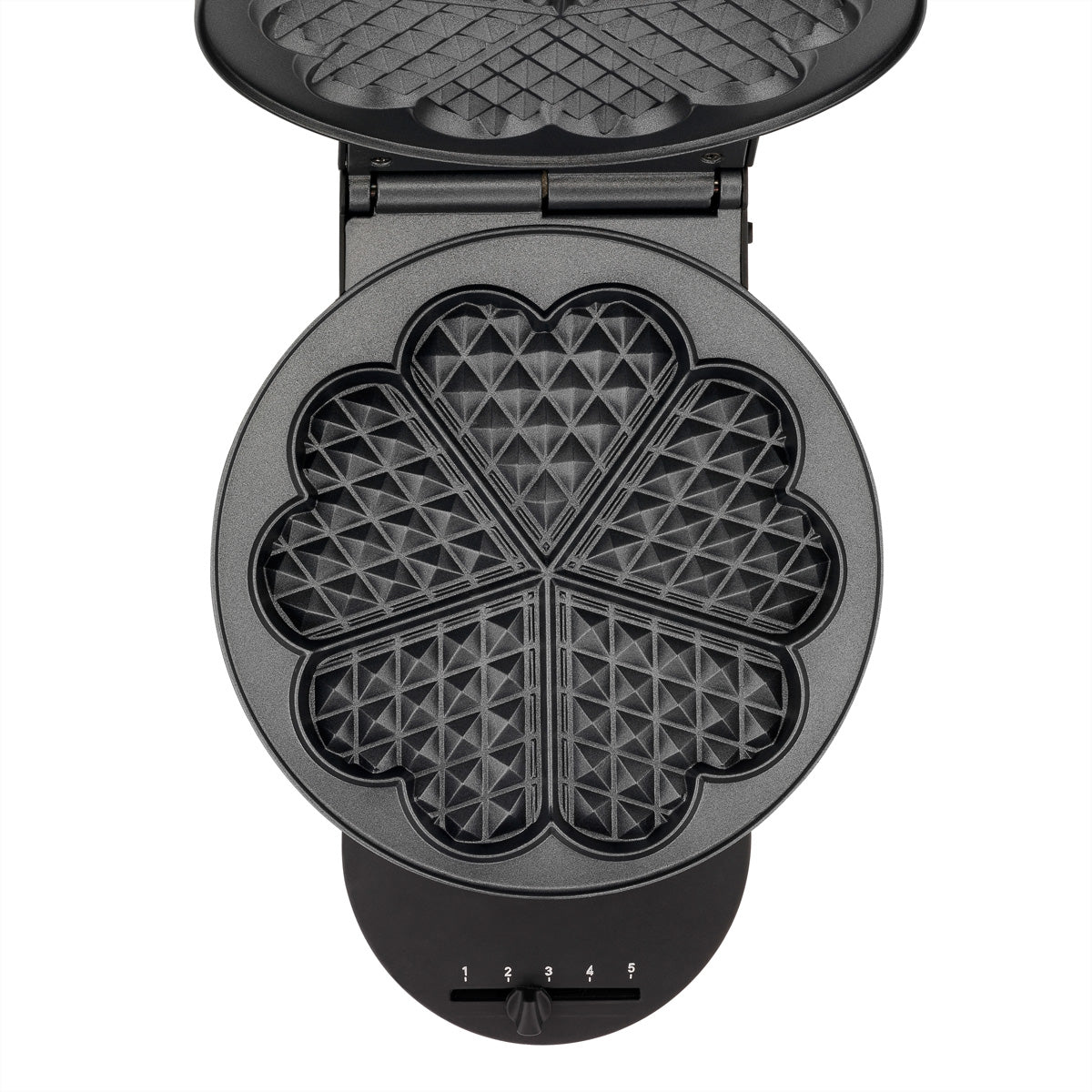 Tefal Waffeleisen – 5 Waffeln, Herzform, 1000 W, Antihaftbeschichtet – Schwarz/Edelstahl