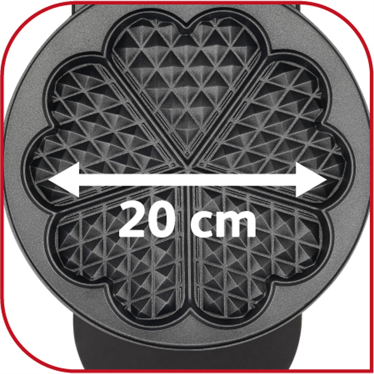 Tefal Waffeleisen – 5 Waffeln, Herzform, 1000 W, Antihaftbeschichtet – Schwarz/Edelstahl