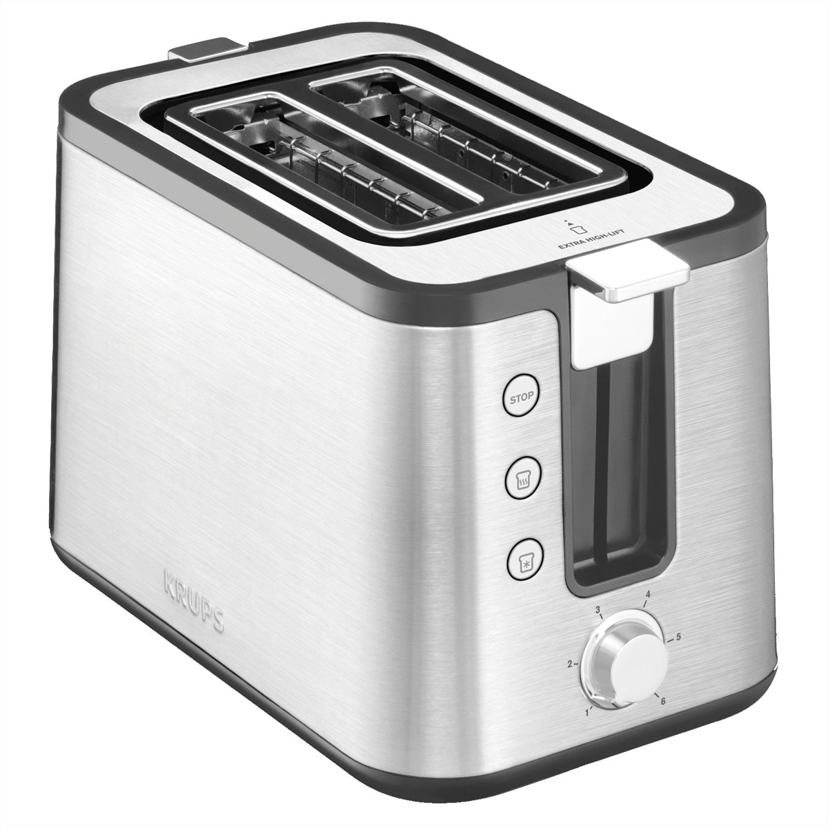 Krups Toaster Control Line – 2 Scheiben, 6 Bräunungsstufen, 850 W – Edelstahl