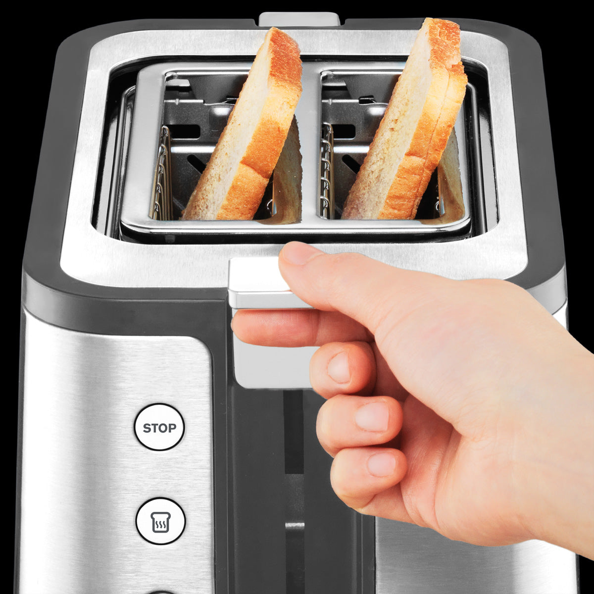 Krups Toaster Control Line – 2 Scheiben, 6 Bräunungsstufen, 850 W – Edelstahl
