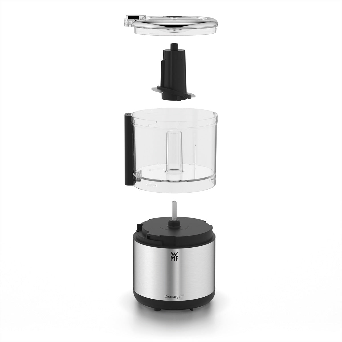 WMF Zerkleinerer Küchenminis – 0,3 l, 65 W, spülmaschinenfest – Edelstahl